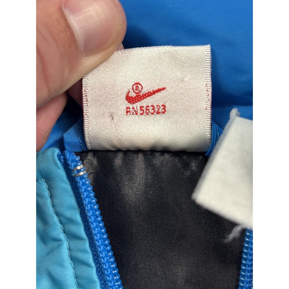 Vintage Nike Jacket Mens Large Black Teal 1/2 Zip Colorblock Windbreaker 90s - Picture 8 of 16